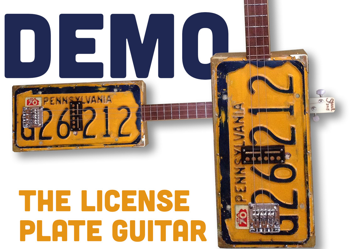 Pickup & Parts Demo: The License Plate Guitar