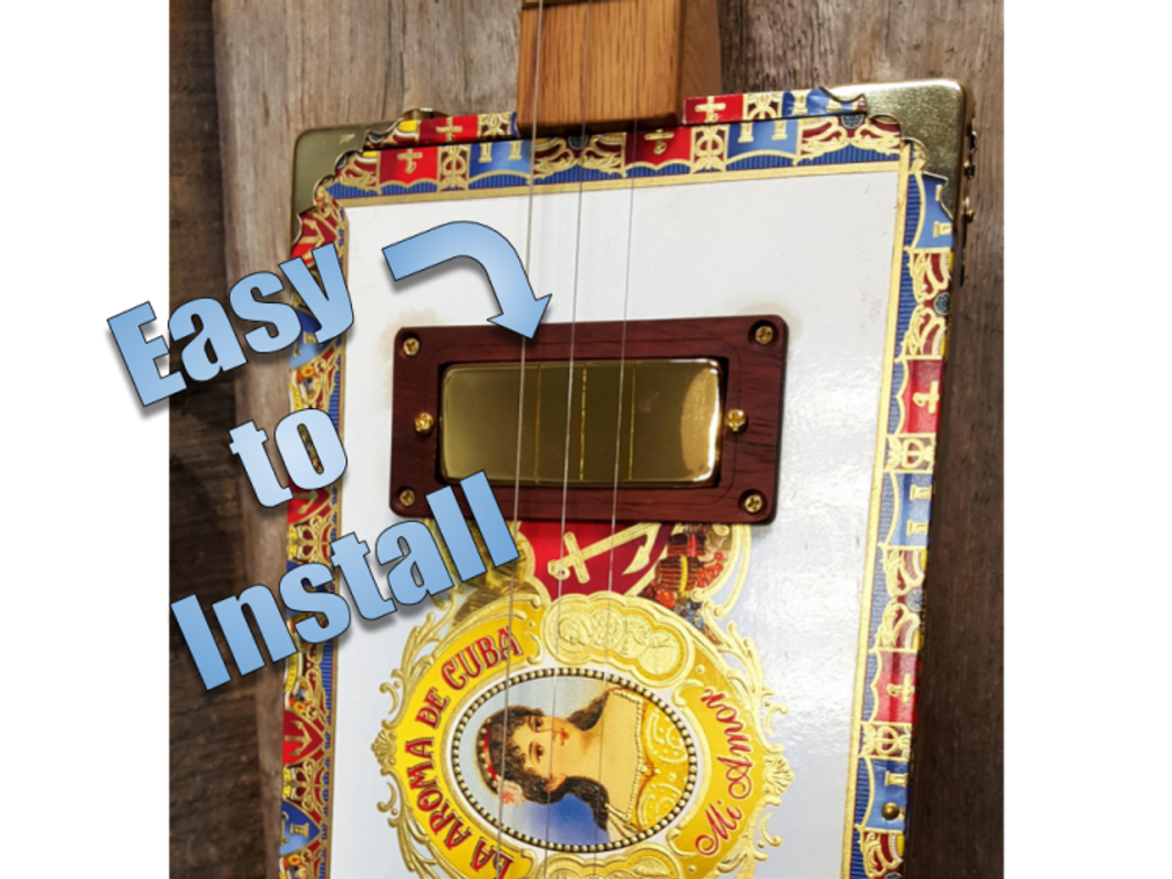 How to Mount a Snake Oil Mini Humbucker & Pickup Ring in a Cigar Box Guitar