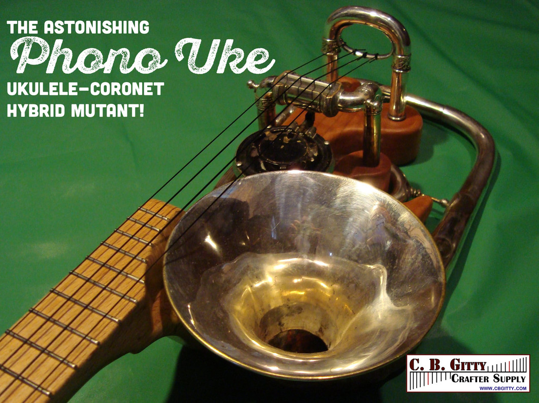 [Video & Photos] The Phono-Uke - A Musical Mutant That Combines a Ukulele & Antique Horn