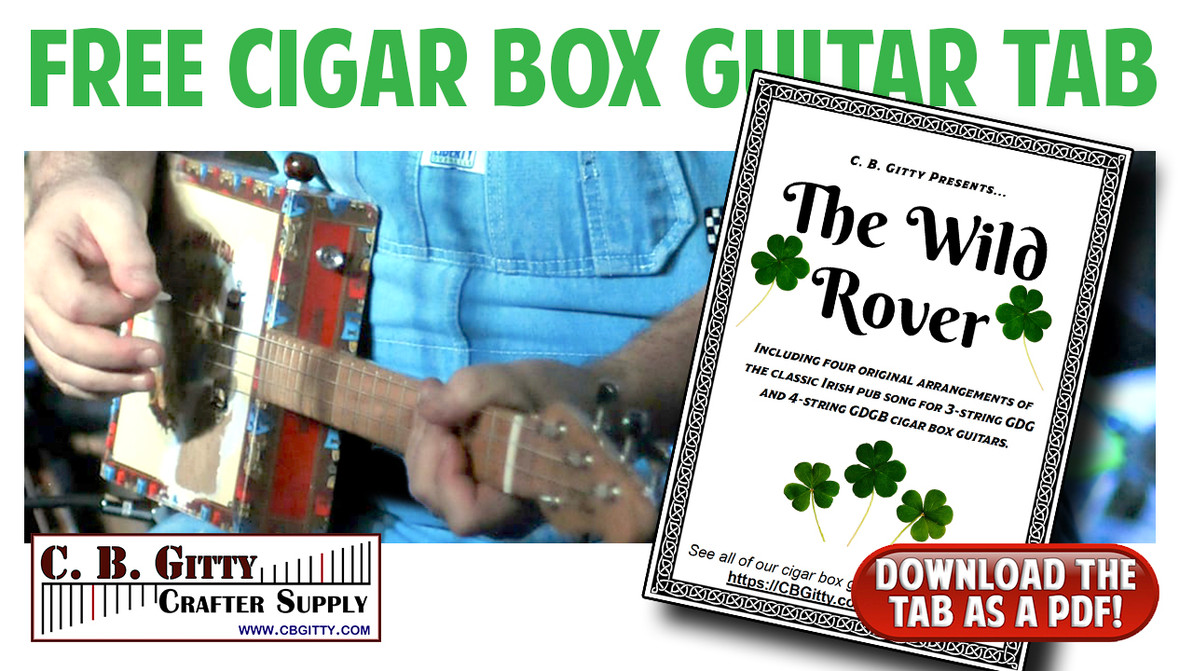 Free Cigar Box Guitar TAB music for St. Patrick's Day - The Wild Rover