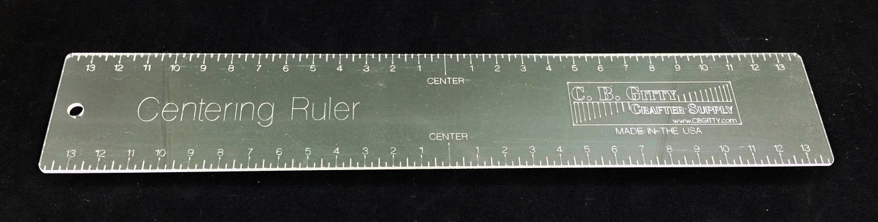 14-inch Acrylic Centering Ruler - perfect for finding the center of cigar  boxes! - C. B. Gitty Crafter Supply