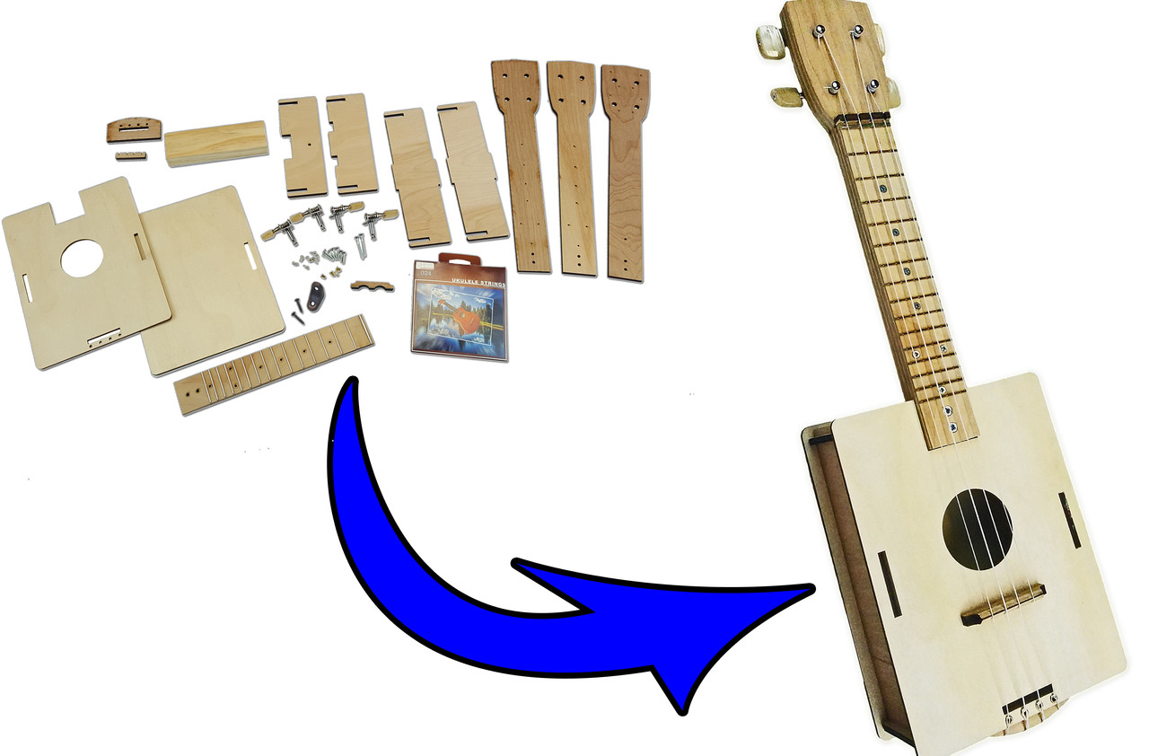 Fun　Gittylele　Easy-to-Build　Soprano　to　Ukulele　Kit　and　Play