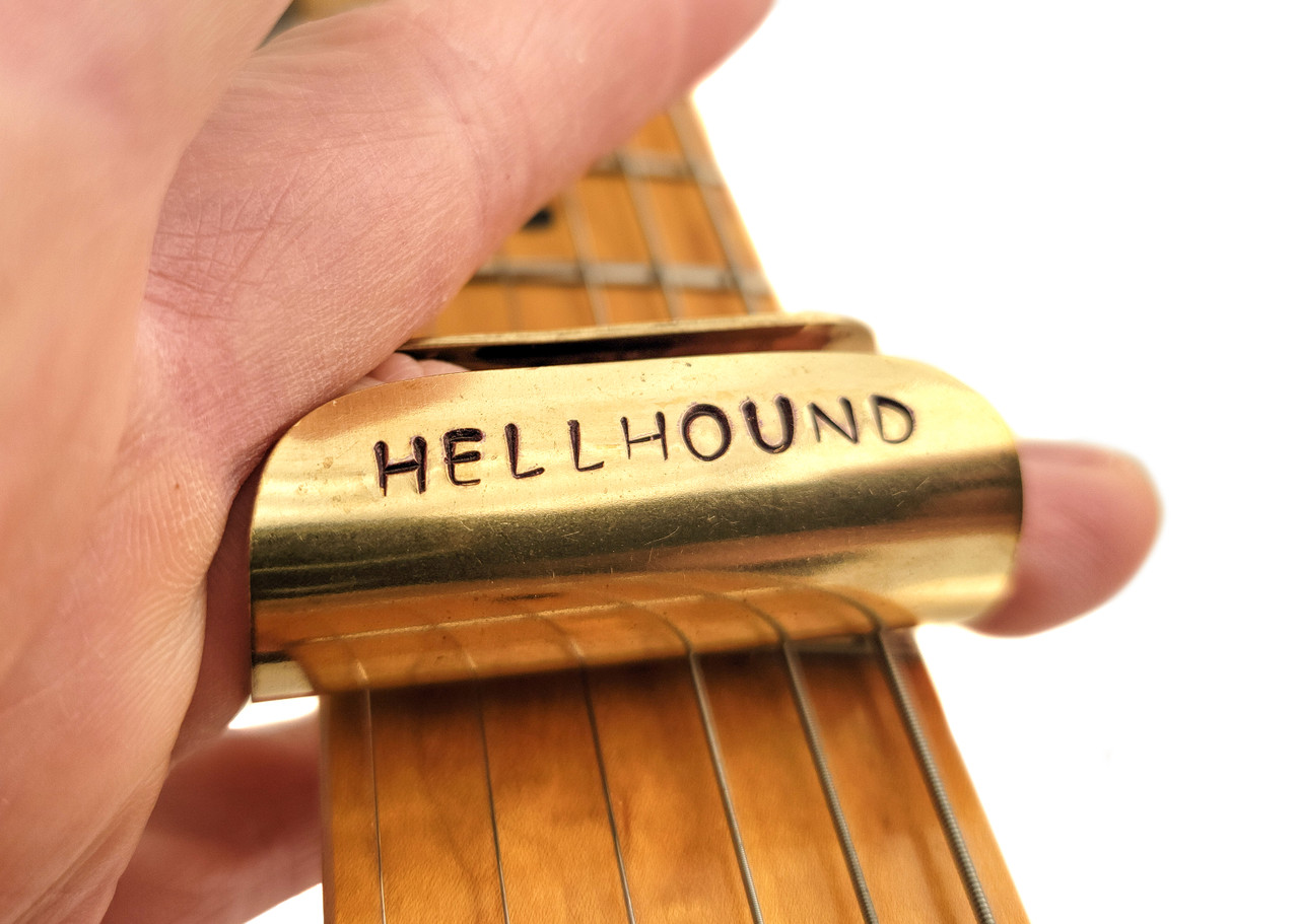 The HELLHOUND Slide - 2-inch Adjustable Brass Cigar Box Guitar Slide -  Hand-crafted in the USA - C. B. Gitty Crafter Supply