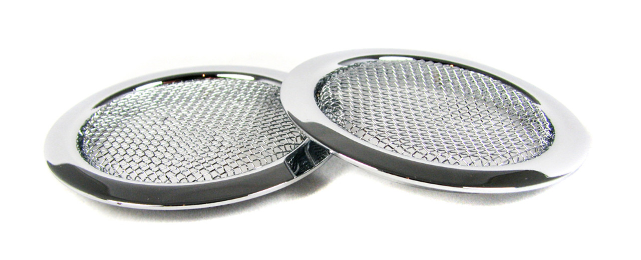 3pc. 80mm Chrome Wire Speaker Covers - C. B. Gitty Crafter Supply