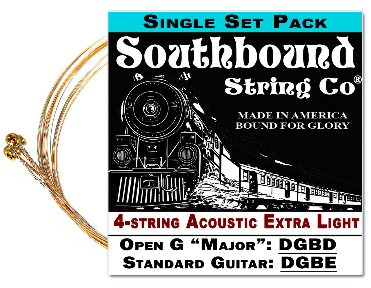 Acoustic Extra-Light 4-String Cigar Box Guitar Strings
