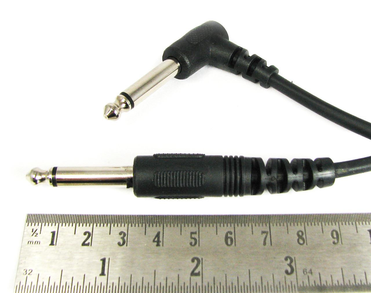 Audio / Video Cable Assembly, 6.35mm (1/4) Mono Jack Plug, 6.35mm (1/4)  Mono Jack Plug, 9.8 ft