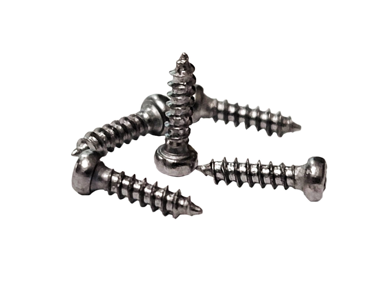 2 Silver Color Phillips Round-Head Wood Screws