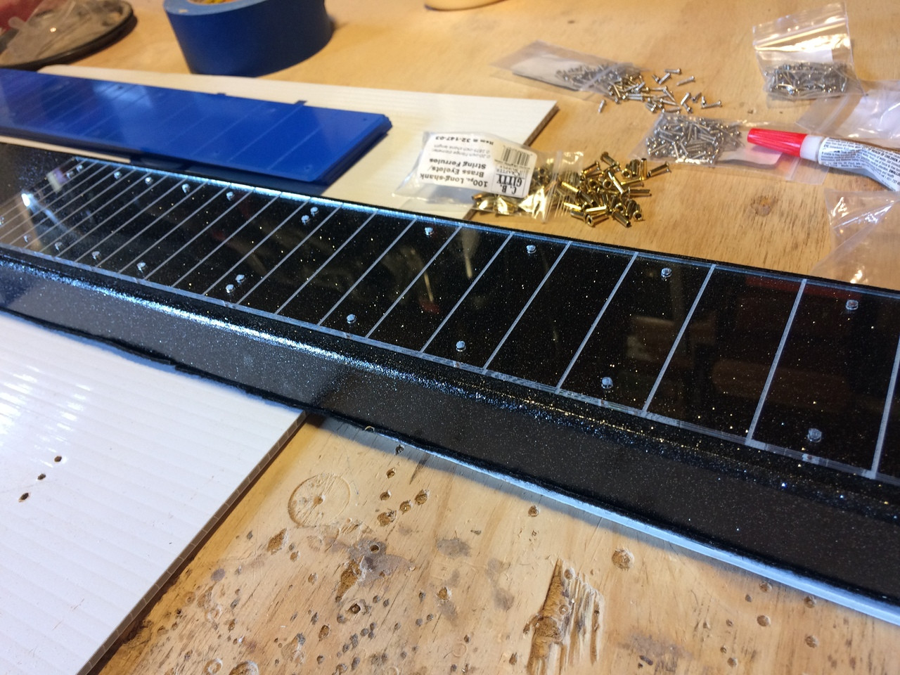 Clear Acrylic Fretboard for 2x4 Lap Steels C. B. Gitty Crafter Supply