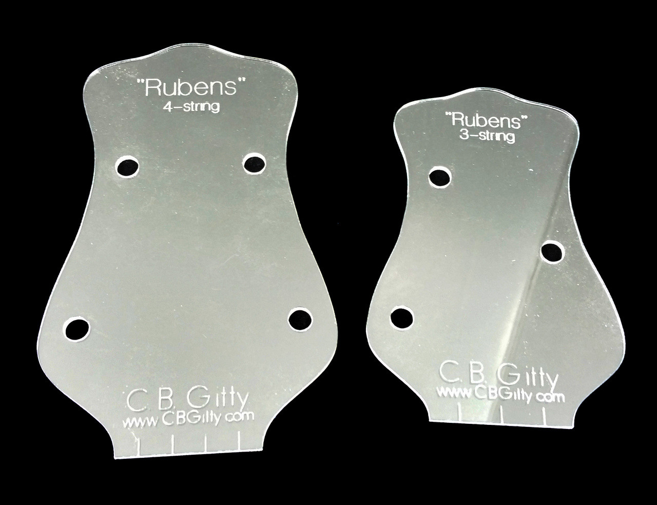 16pc Cigar Box Guitar Headstock Shape Templates For Extended Headstocks 2 Sizes Each Of 8