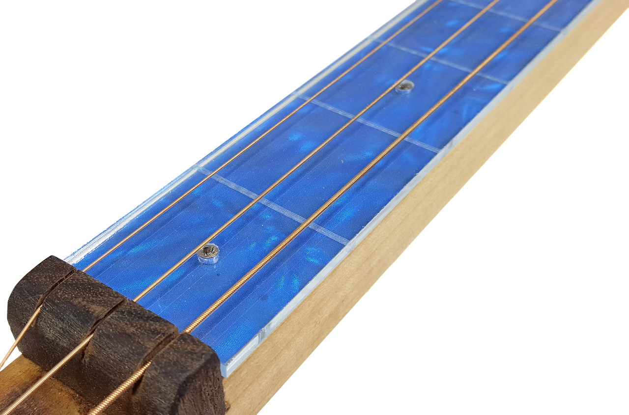 Clear Acrylic Cigar Box Guitar Fretboard A new way to customize your