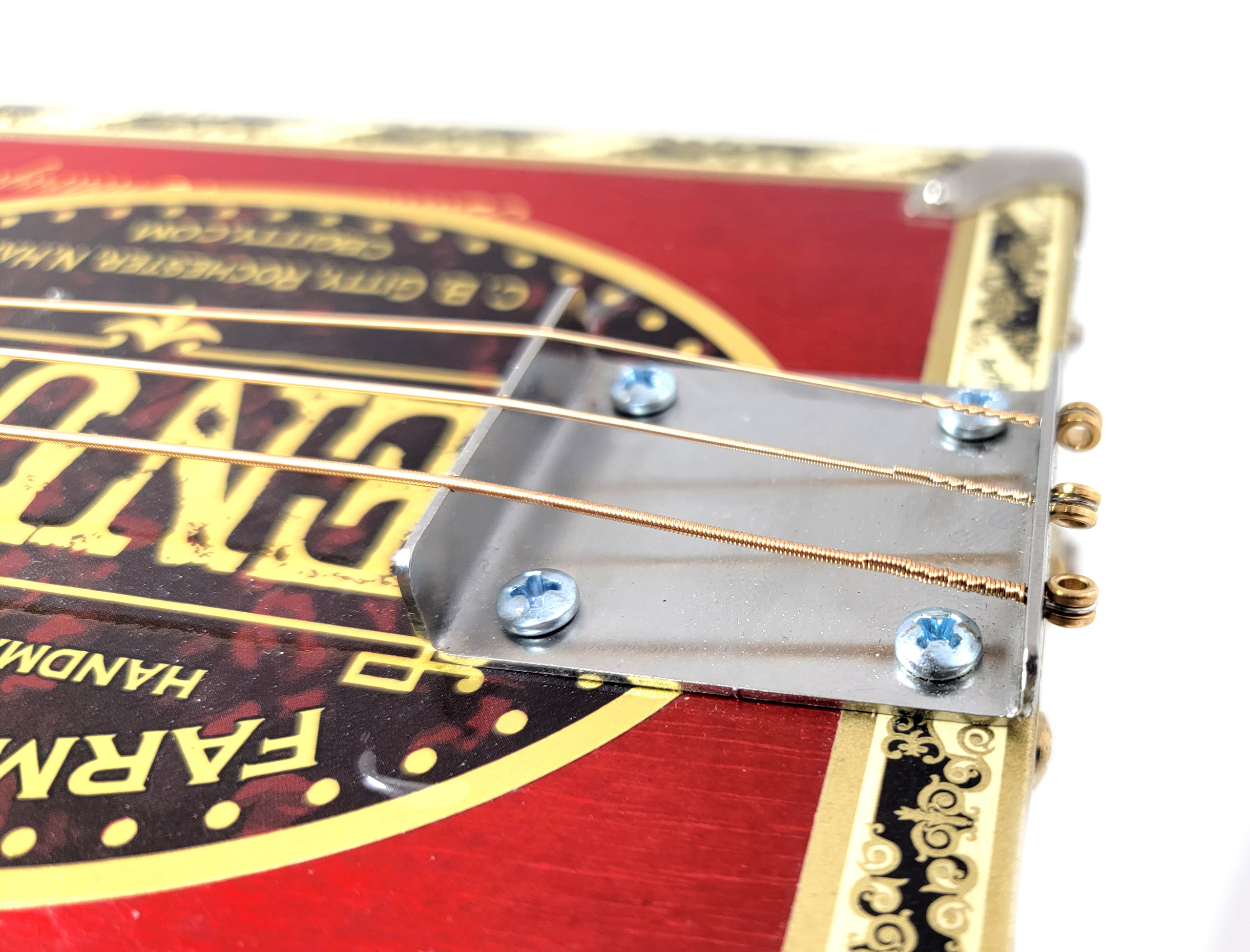 "EasyTail" Cigar Box Guitar Bridges Basic 3string USAmade! C. B