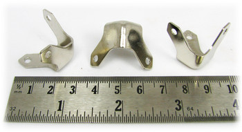 8pc. Small Nickel Trunk Corners with Screws