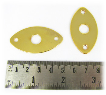 3-pack Gold Flat-Profile Ovoid Jack Plates