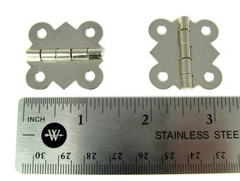 2pc. Nickel-Plated Butterfly Hinges