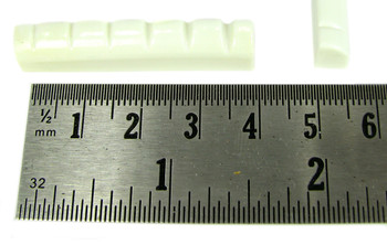 8pc. White Plastic 6-String Guitar Nuts