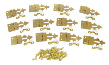 12pc. Brass-plated Box Latches