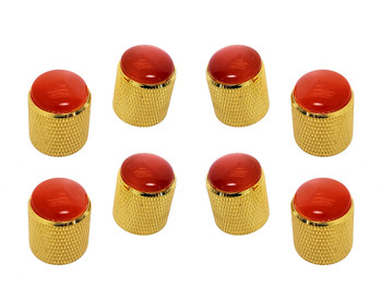 8-pack Gold Dome Knobs with Agate Tops