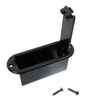 2pc. Black Plastic External-mount 9V Battery Trays (Style 2)