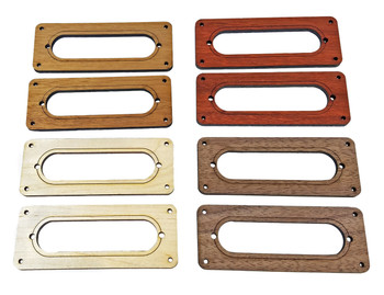 2pc. Single-Coil Pickup Cover Rings - Choose from 4 Wood Types!