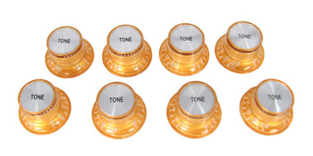 8pc. Gold Top-Hat Style Acrylic Tone Knobs