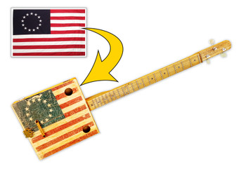 Custom Printed 3-string Cigar Box Guitar - Upload Your Own Design!