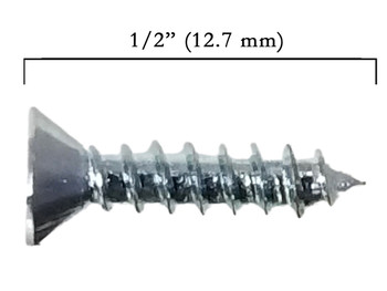 100pc. #6 x 1/2" Zinc-plated Phillips Flat-Head Screws