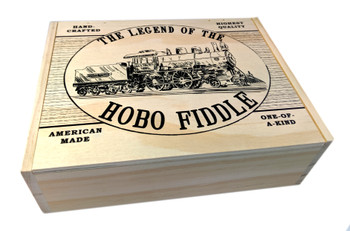 "Legend of the Hobo Fiddle" Printed Wooden Cigar Box