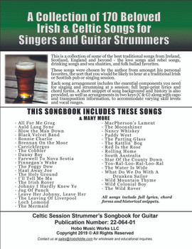 Celtic Session Songbook for Guitar - Back Cover