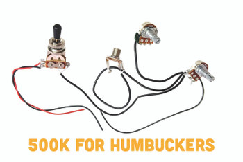 EconoHarness 500-3WAY - pre-wired with 3-way switch, 500KOhm Vol & Tone pots + Jack