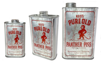 Red's Pure Old Panther Piss Moonshine Can - Choose Size - Great for Canjos, Resonators & More!