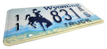 Wyoming Cowboy/Rodeo 1990's Truck License Plate 