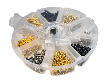 700pc. Screw Assortment + Free Case (8 Essential Sizes & Varieties)