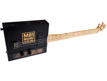 Blackened "M81" - Premium 3-string Electric Cigar Box Guitar by Deke