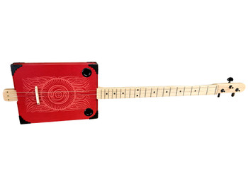 Factory 57 Blackout - 3-string Electric/Acoustic Cigar Box Guitar