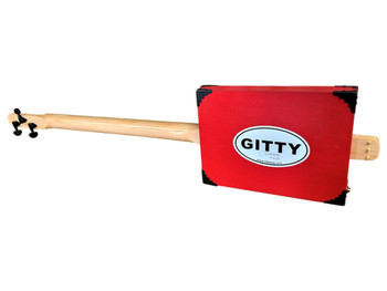 Crimson Strummer - Premium 3-string Electric Cigar Box Guitar by Deke