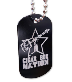 Black Cigar Box Nation Dog Tag Necklace