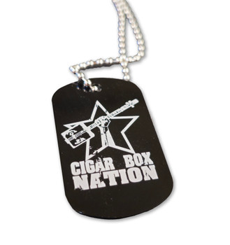 Black Cigar Box Nation Dog Tag Necklace