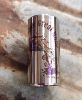 Hard Times Make Great Music 2-inch Engraved Stainless Guitar slide