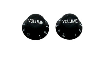 8-pack Black Stratocaster-style Volume Knobs