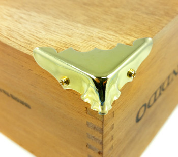 8-pack Brass-Plated Box Corners