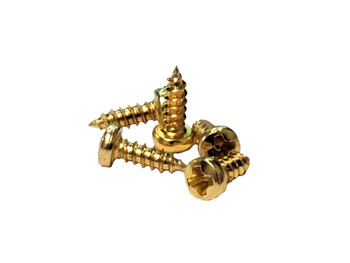 Brass Plated Small Screws - Packs of 30 screws - prokraft