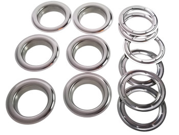 6-pack Large (1.5-inch) Gun Metal Grommets w/Washers