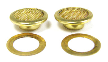 12pc. 15mm Shiny Brass Screened Grommets