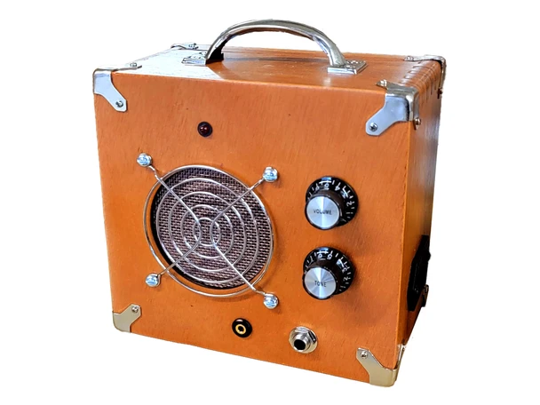 Cigar Box Guitar Dual-Input Amplifier - Solid Wood Acid Box (Model #5)