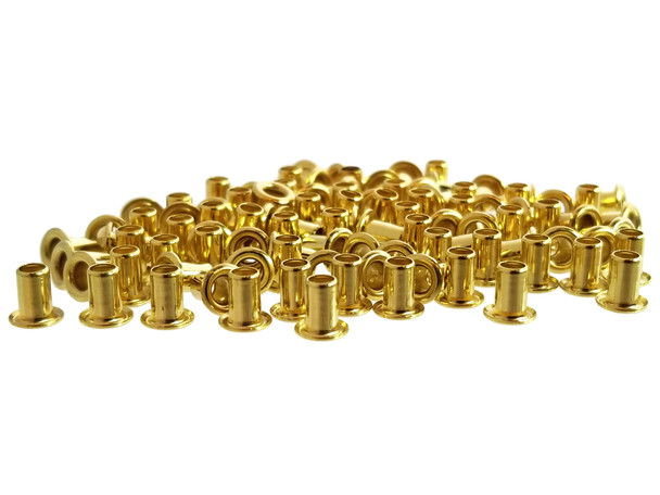 100pc. Short-shank Brass Eyelets/Economy String Ferrules