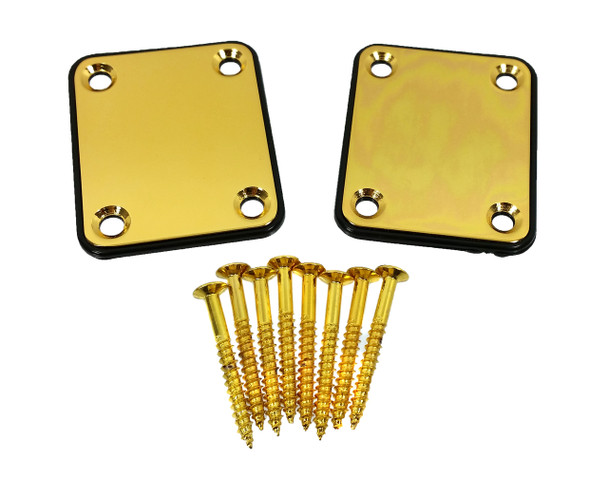 2pc. Gold Electric Guitar Neck Attachment Plates