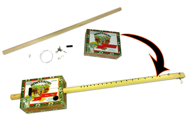 Cigar Box Diddley Bow (One-string Guitar) Kit - includes all parts, hardware and how-to!