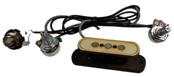 "Electric Delta" 3-pole Cigar Box Guitar Pickup with Volume & Tone - No Soldering!