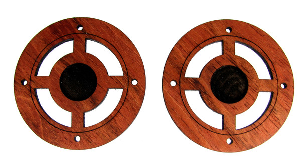 2pc. Dime (10-cent piece)-sized Coin Hardwood Sound Hole Cover Blanks