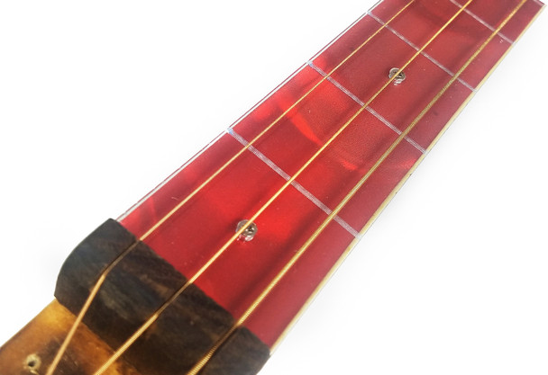 Red Swirl Cigar Box Guitar (1.5") Acrylic Fretboard Underlay 